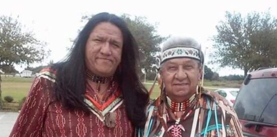 Standing Bears and his grandfather, Elder Tony StoneHawk