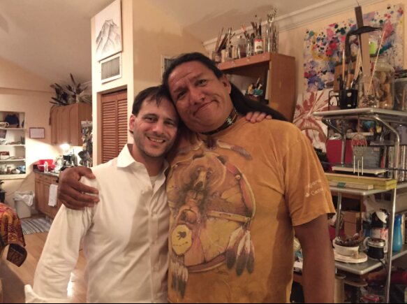 Standing Bears with his brother, Tom Snellgrove